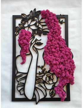 Obraz Twarz, Kobieta z mchem