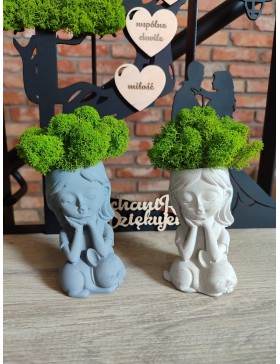 Doniczka laleczka z królikiem