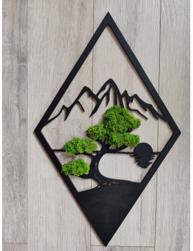 Obraz góry z mchem 48x31cm