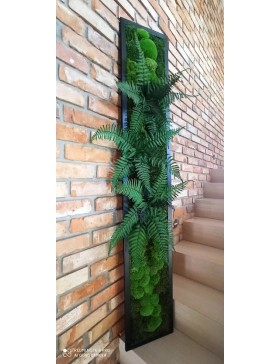 Obraz z mchów w czarnej...