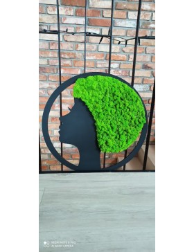 Głowa z mchem obraz,...