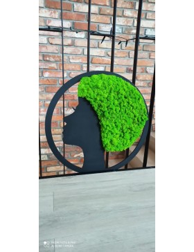 Głowa z mchem obraz,...